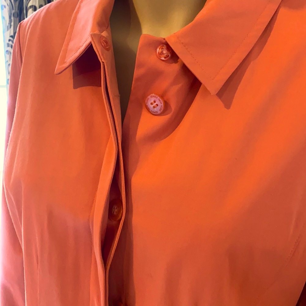 Jones New York Coral Trench Coat - Picture 5 of 13